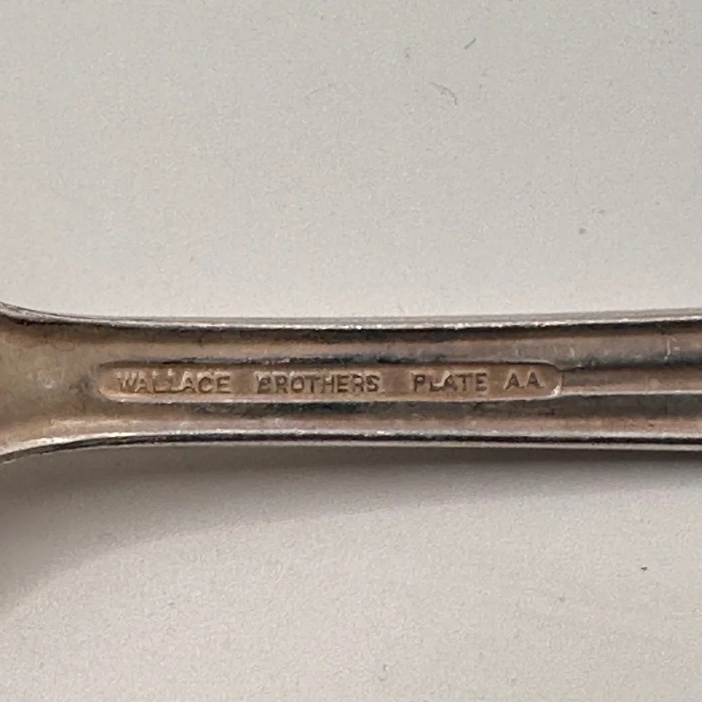 Vintage WALLACE BROS Silver Plate AA 1 Large serving Spoon (8.5